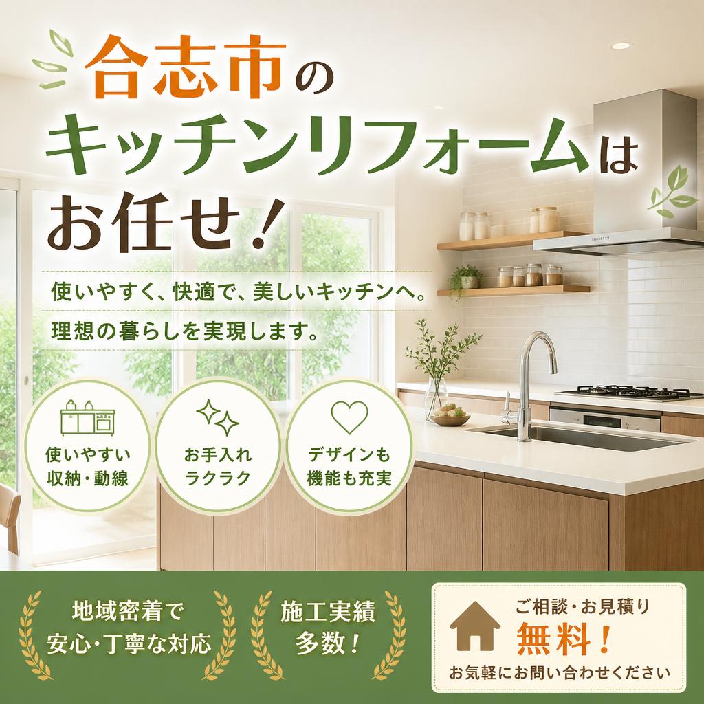 合志市のキッチンリフォームはお任せ！