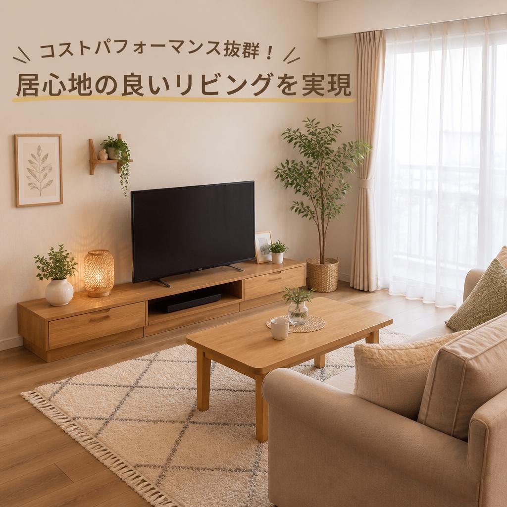 コストパフォーマンス抜群！居心地の良いリビングを実現