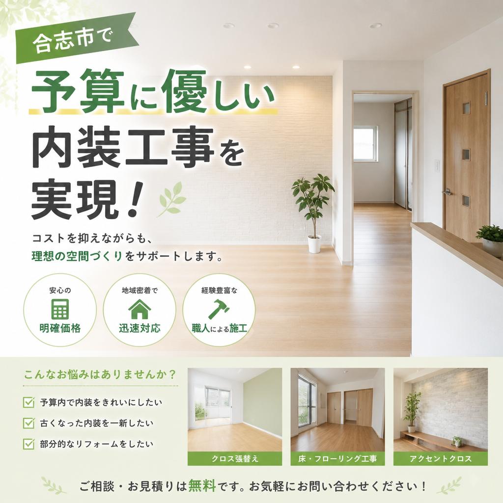 合志市で予算に優しい内装工事を実現！
