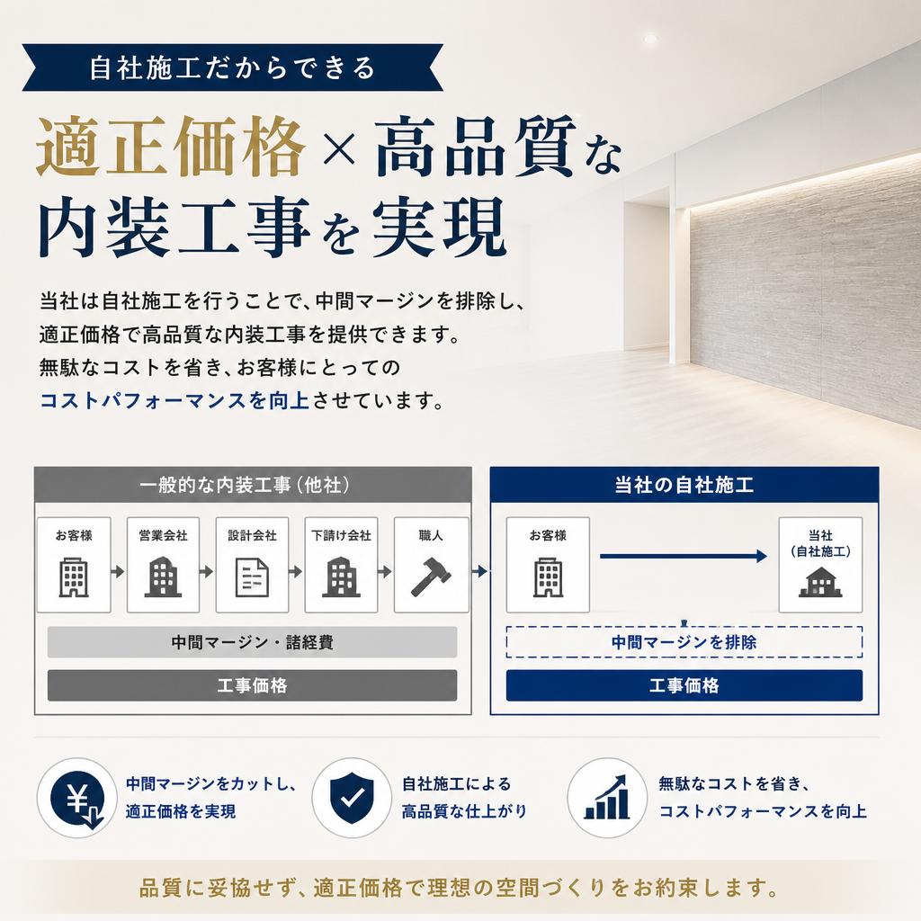 適正価格での自社施工