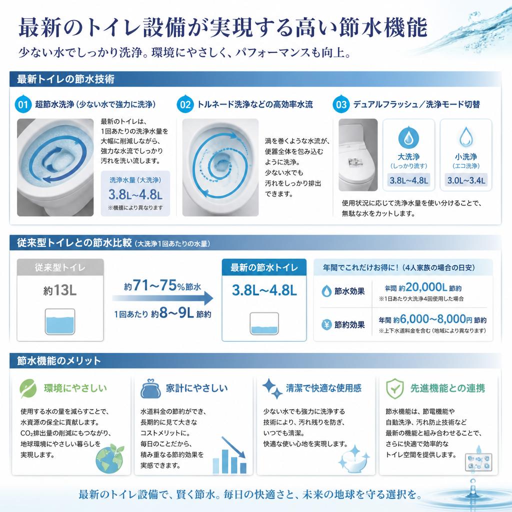最新の節水トイレのメリット