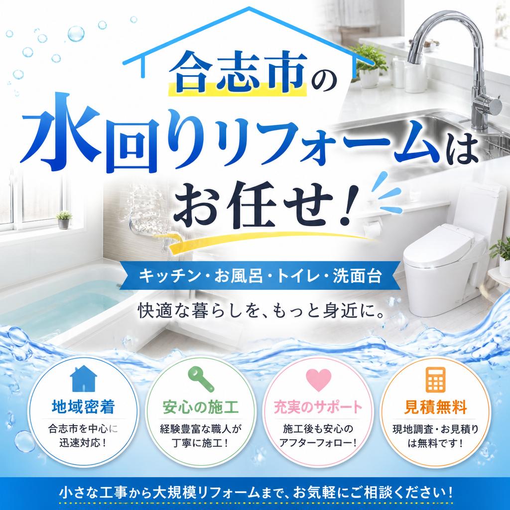 合志市の水回りリフォームはお任せ！