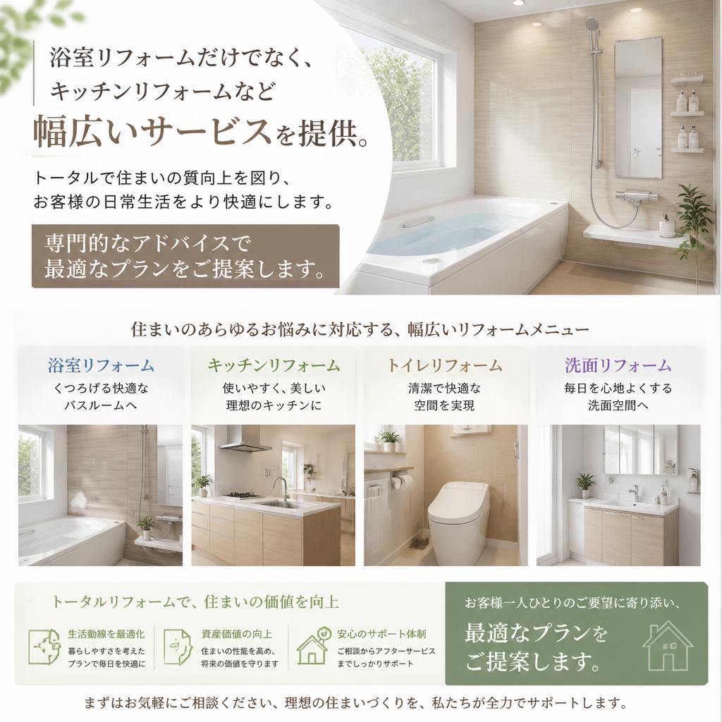 幅広いリフォーム提案