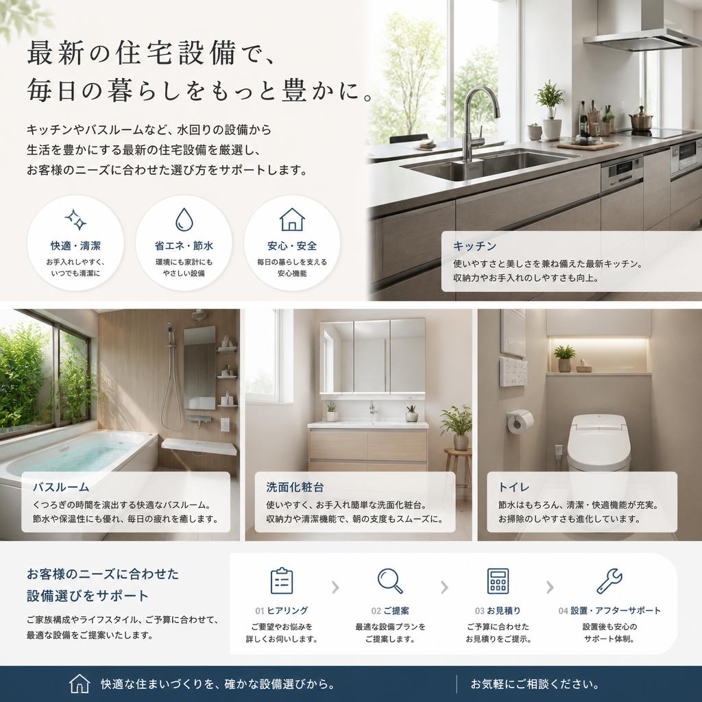 住宅設備の選び方とポイント