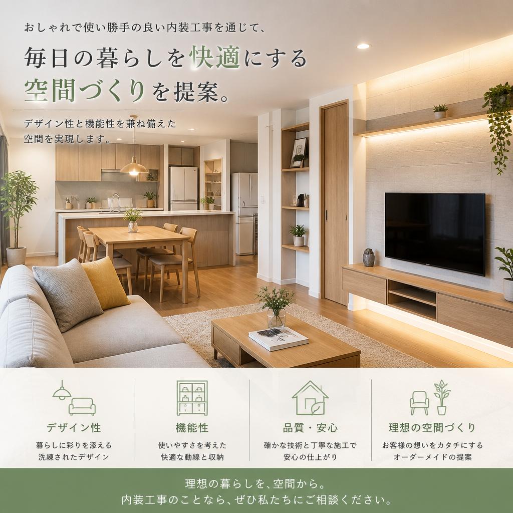 内装工事で生まれ変わる空間