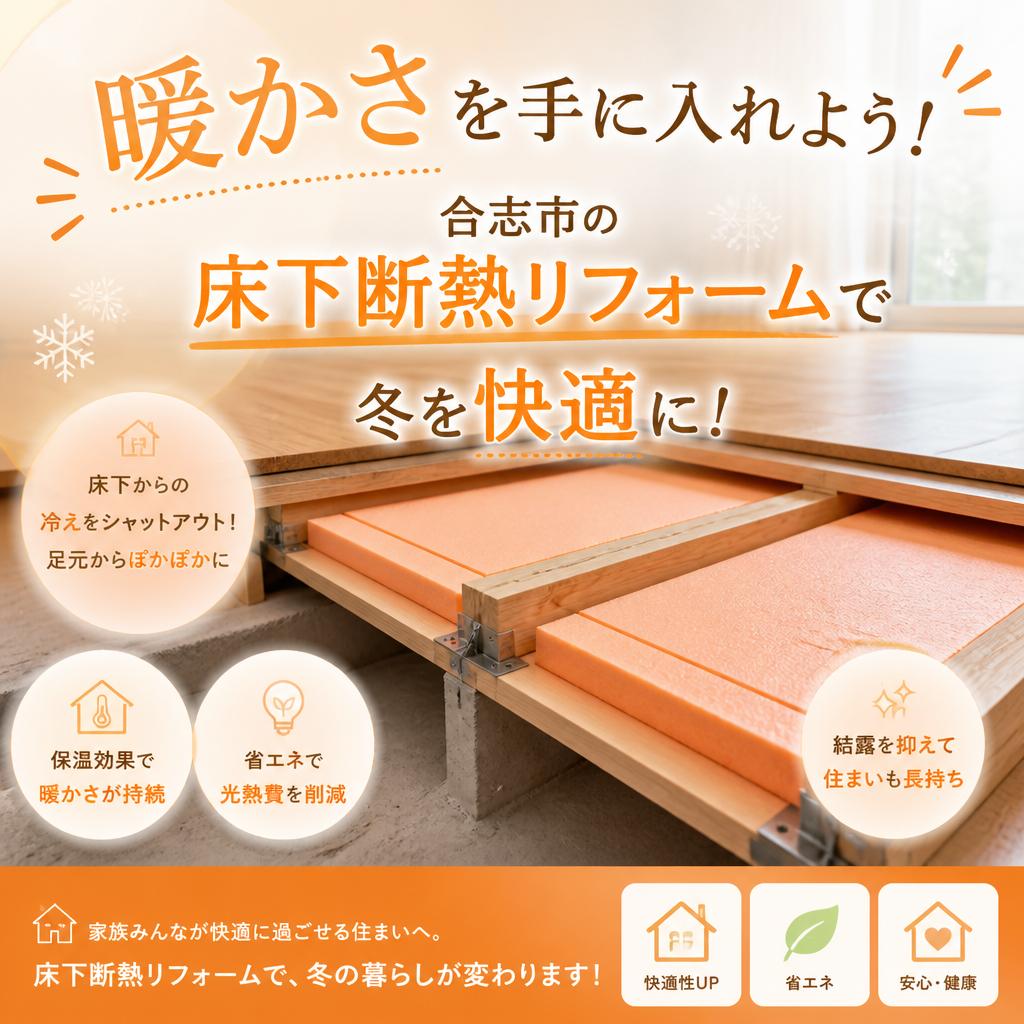暖かさを手に入れよう！合志市の床下断熱リフォームで冬を快適に！
