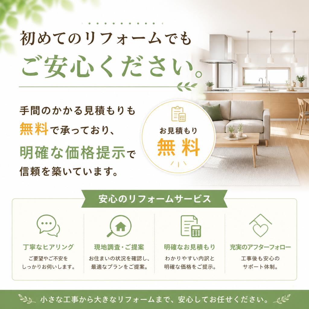 見積もりは無料