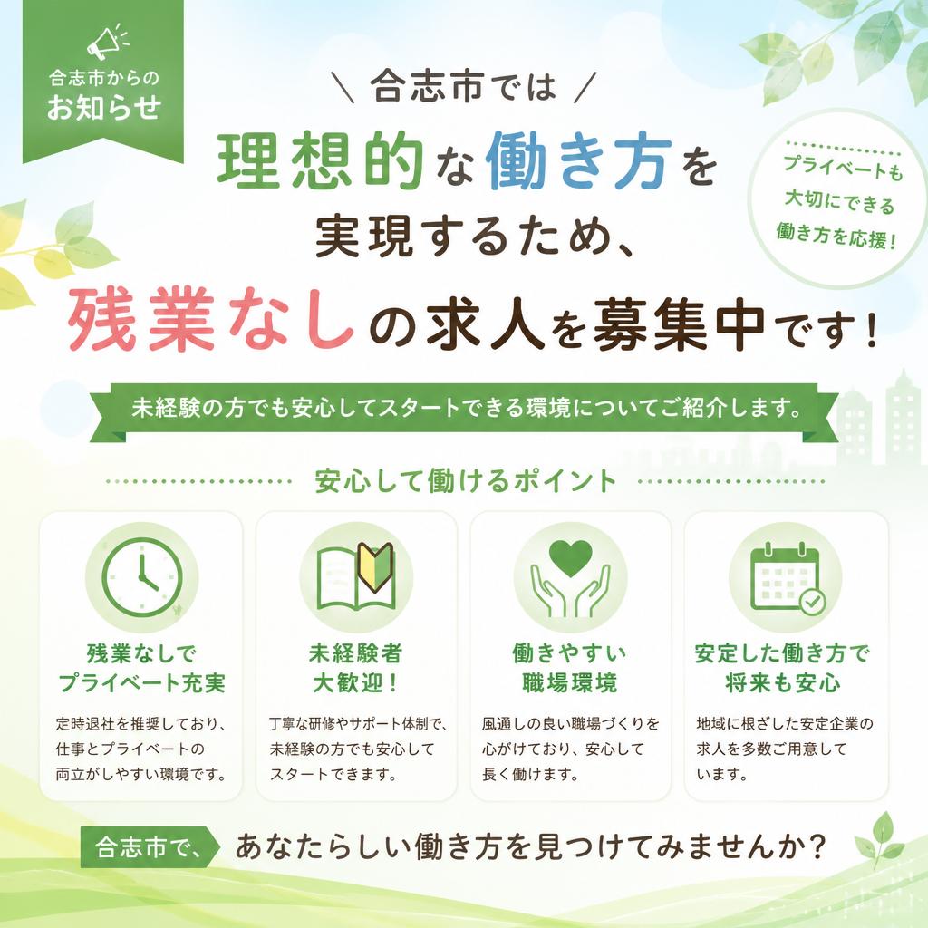 残業なしで働ける求人情報