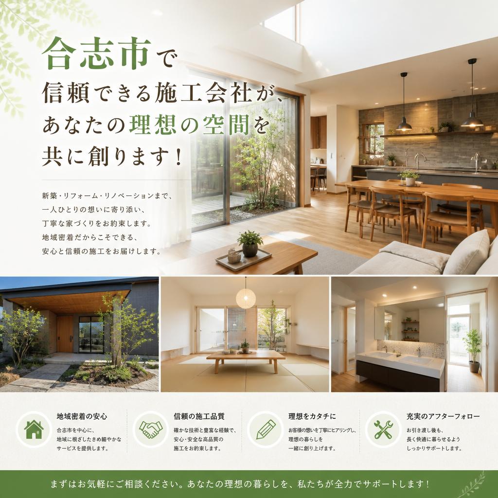 合志市で信頼できる施工会社が、あなたの理想の空間を共に創ります！