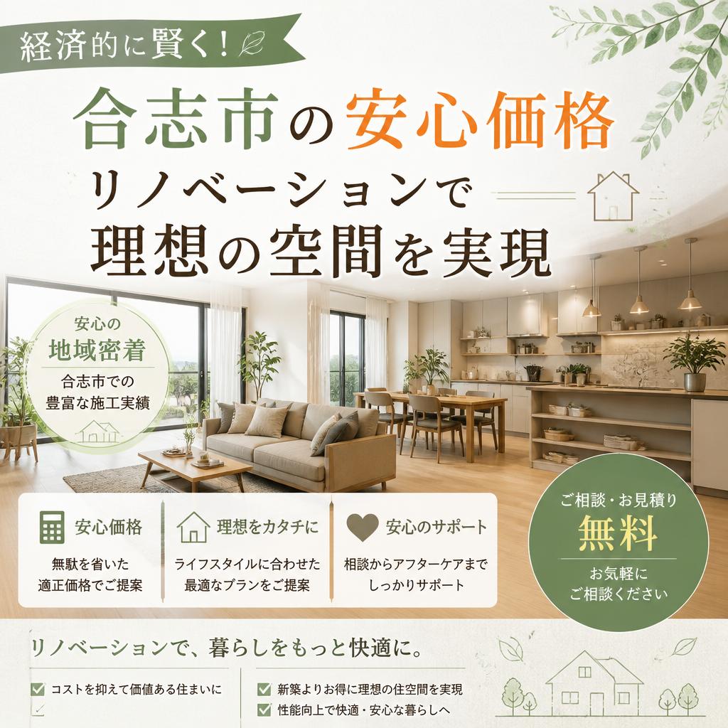 経済的に賢く！合志市の安心価格リノベーションで理想の空間を実現