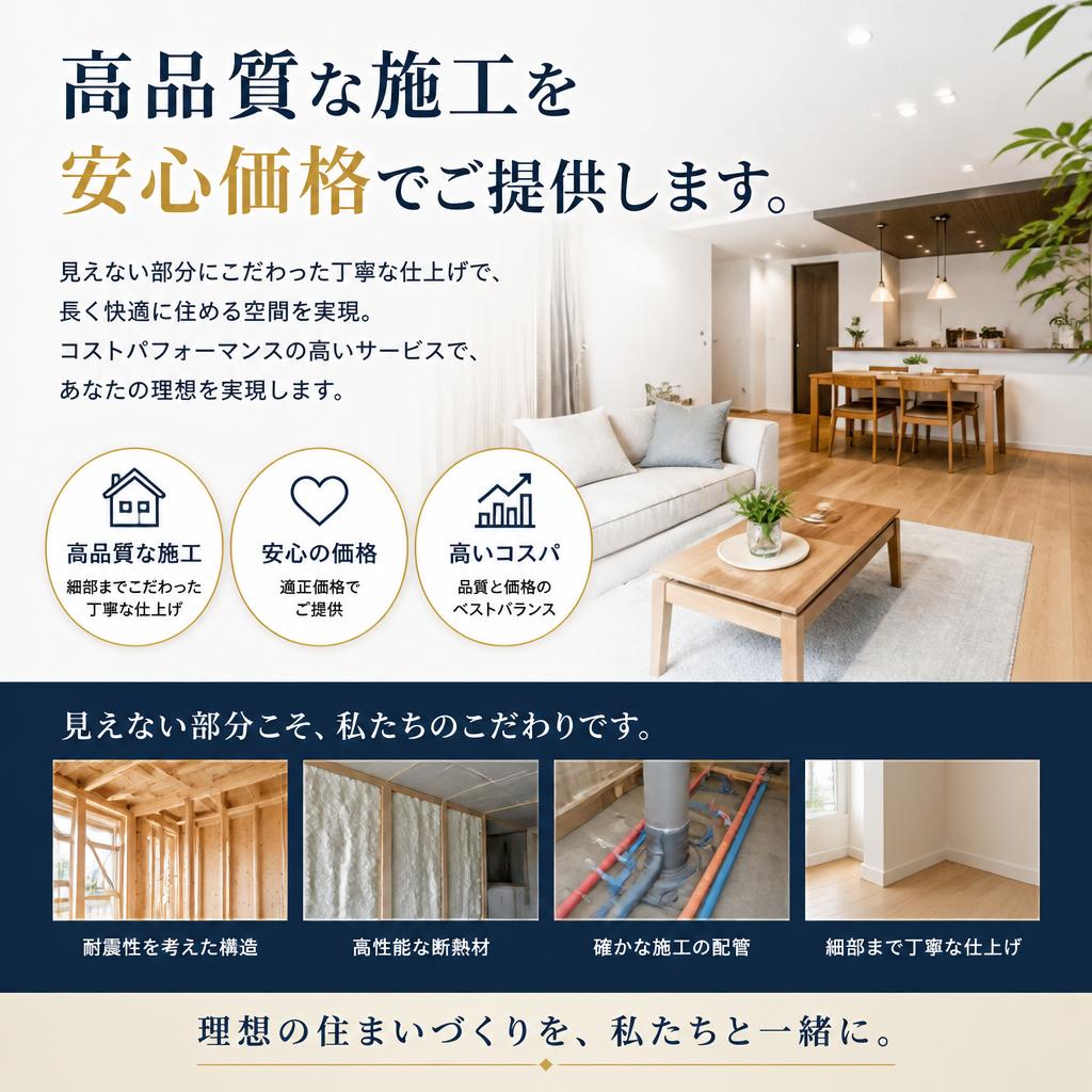 高品質×安心価格で憧れの住まいへ